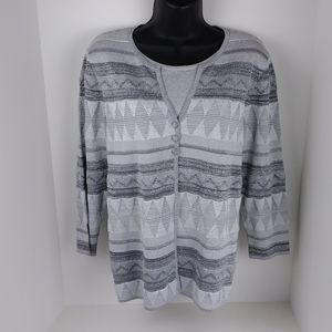 Samantha Grey Cardigan Sweater Size S